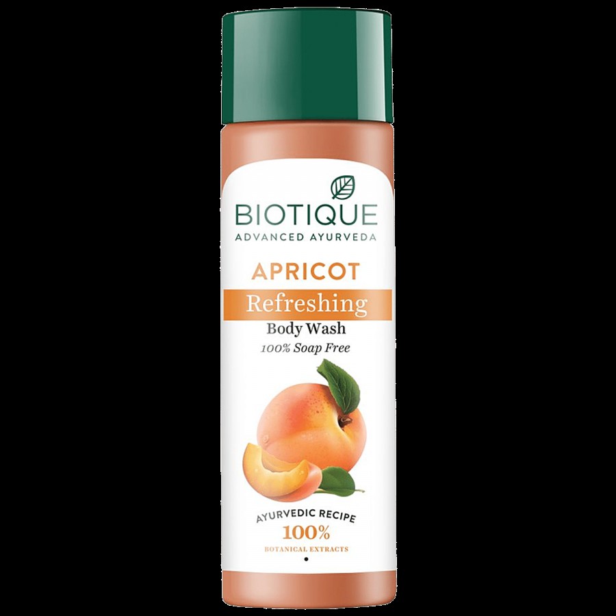 BIOTIQUE Apricot Refreshing Body Wash - 100% Soap Free