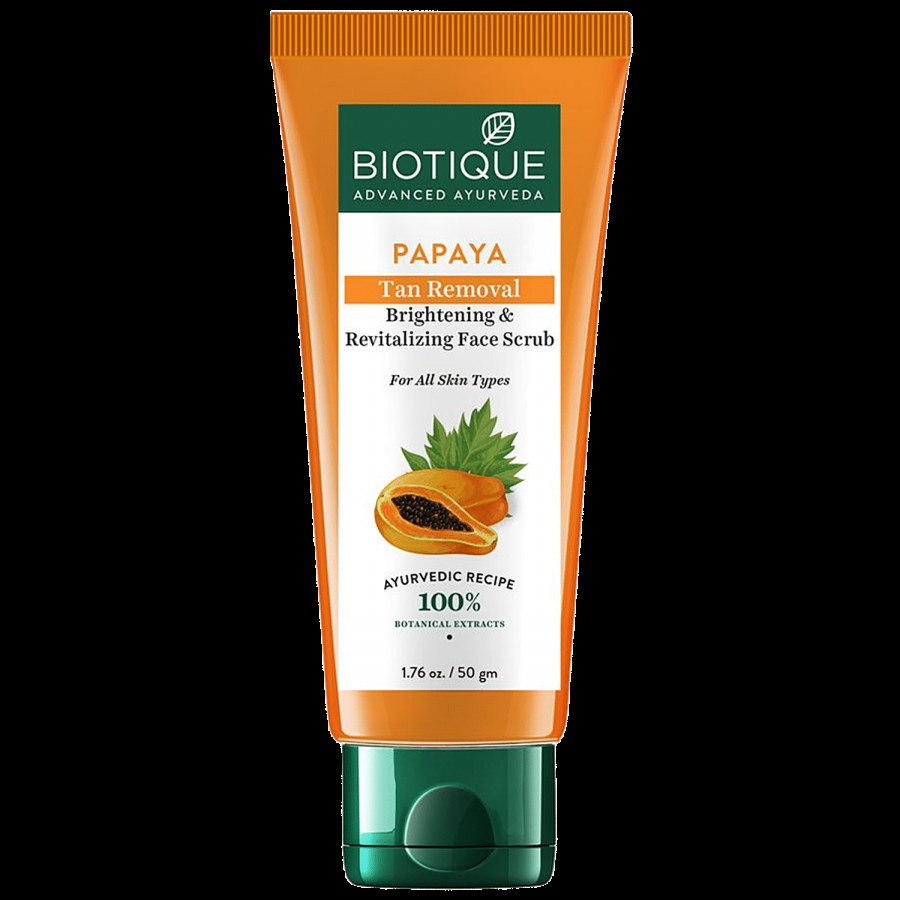 BIOTIQUE Brightening & Revitalizing Face Scrub - Papaya