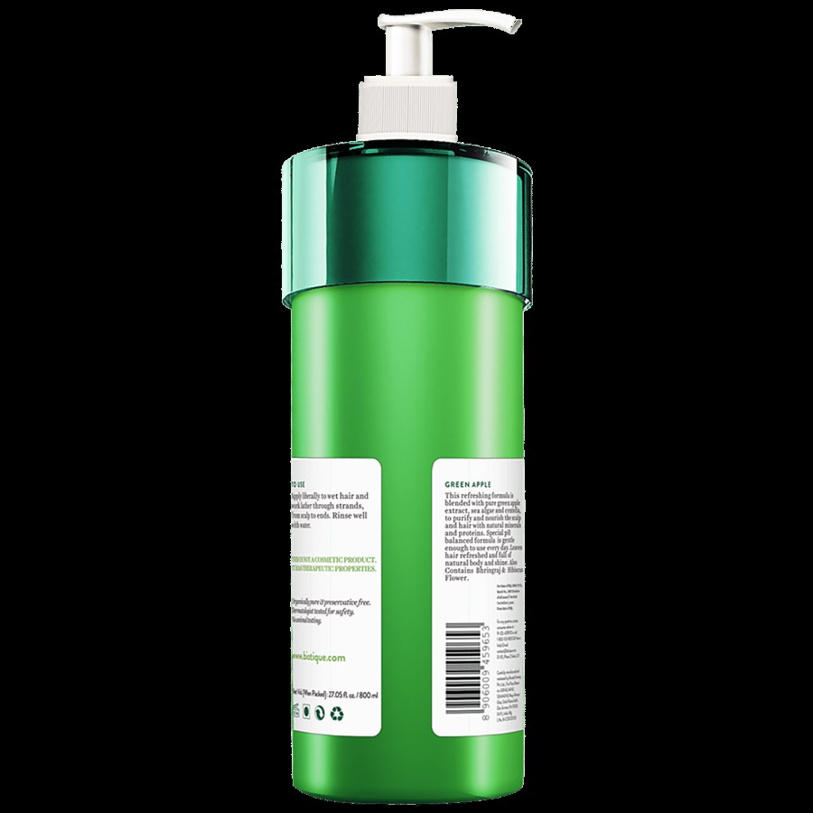 BIOTIQUE Shine & Gloss Shampoo & Conditioner - Green Apple