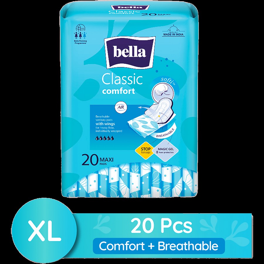 Bella Classic Comfort Maxi Softi Sanitary Napkins With Wings - Breathable