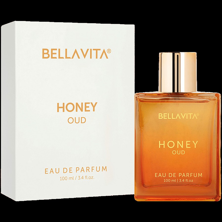 Bella Vita Organic Honey Oud Eau De Parfum Unisex Perfume With Floral Fruity Flavour & Fresh Scent EDP Fragrance