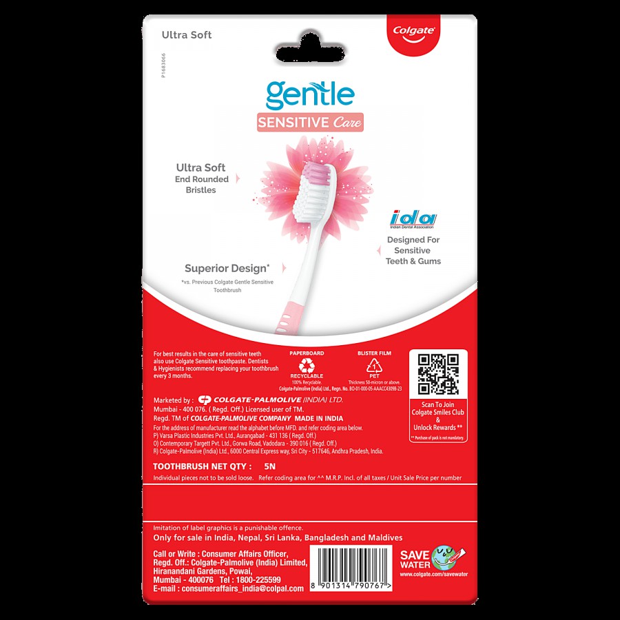 Colgate Gentle Sensitive Care Ultra Soft Bristles Toothbrush