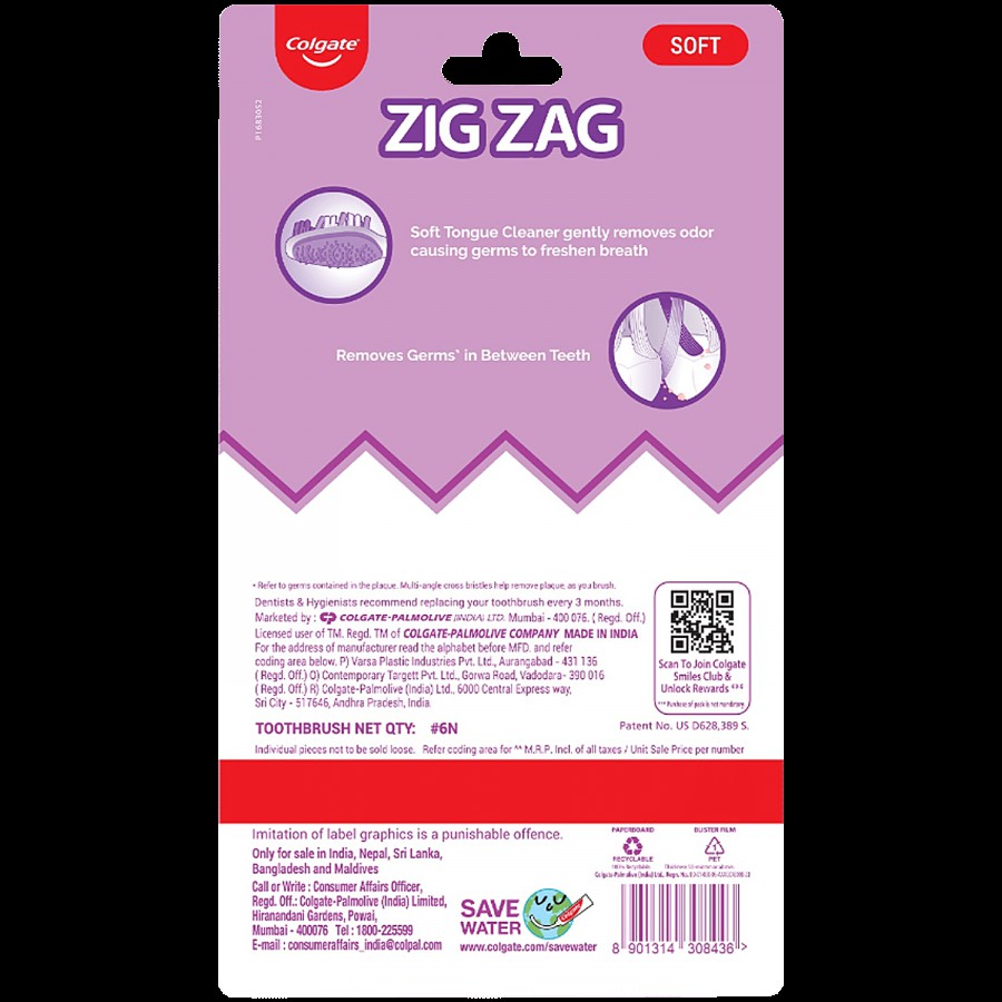 Colgate Zig Zag Medium Bristles Toothbrush