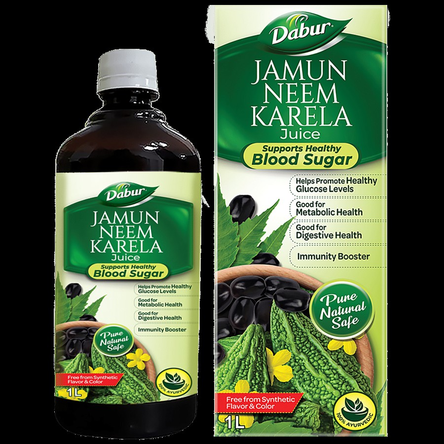 Dabur Jamun Neem Karela Juice -Supports healthy blood sugar