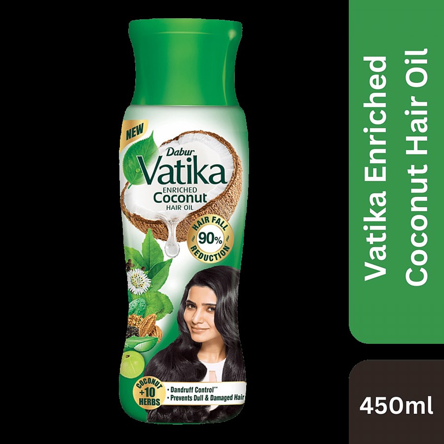 Dabur Vatika Enriched Coconut Hair Oil - With 10 Herbs