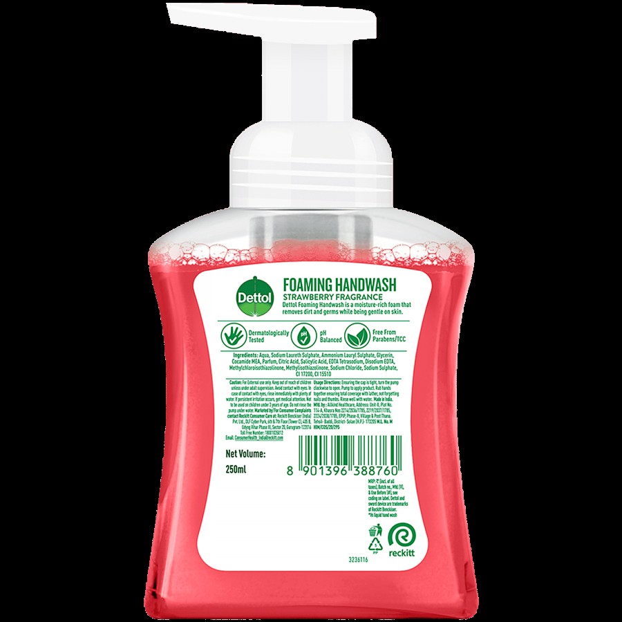 Dettol Strawberry Fragrance Foaming Handwash