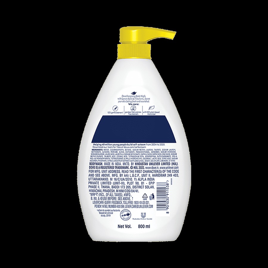 Dove Energising Body Wash - With Lemon Scent & Vitamin C