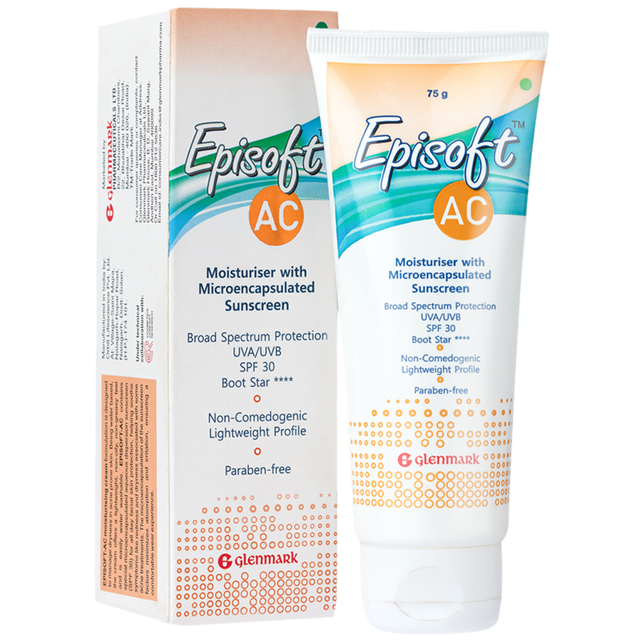 Episoft Glenmark AC Moisturiser With Microencapsulated Sunscreen - SPF 30+