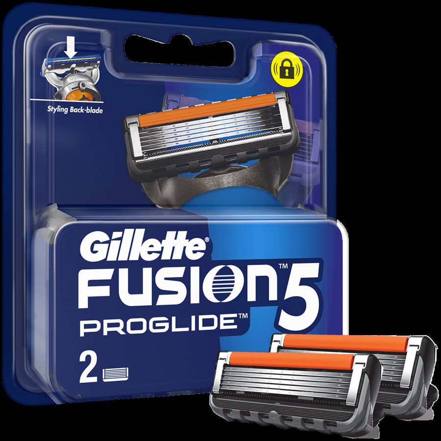 Gillette Fusion Proglide Blades For MenPerfect Shave & Beard ShapePack of 2 Cartridges