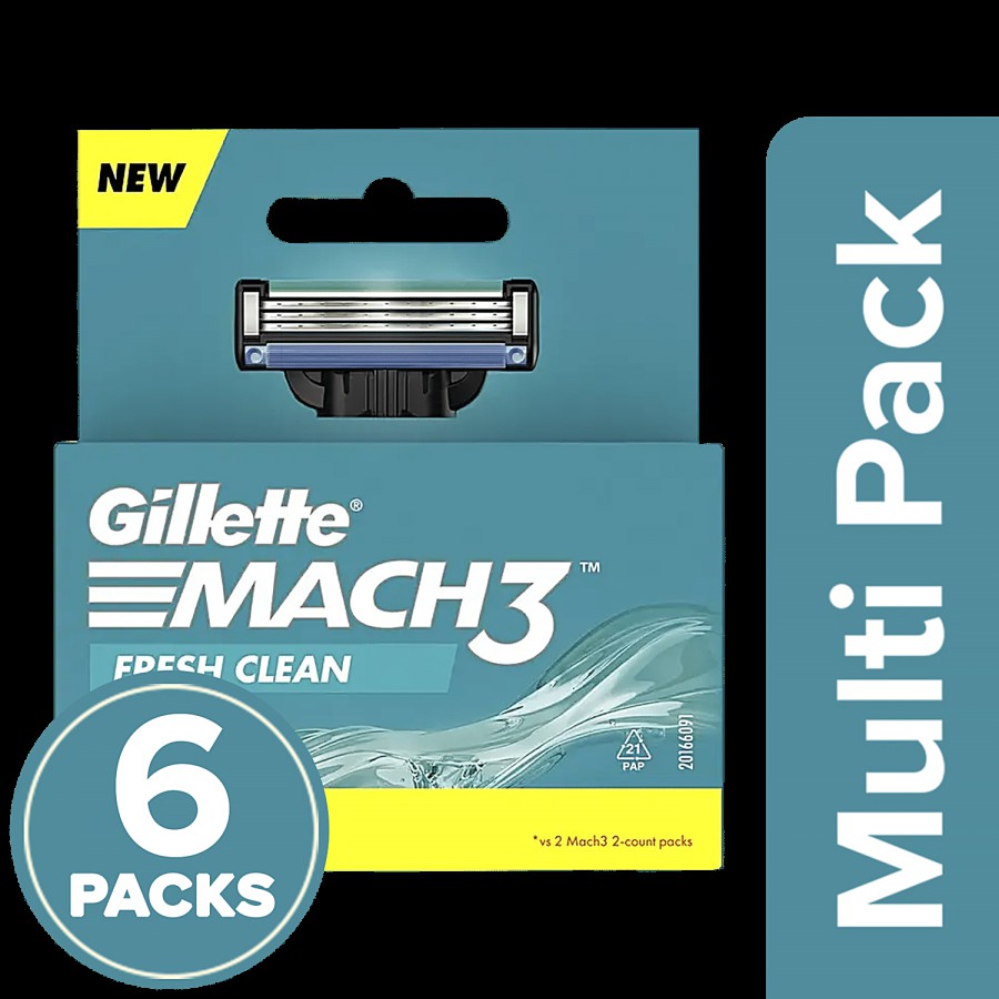 Gillette Mach 3 Razor/Refill - With Comfort Gel Bar