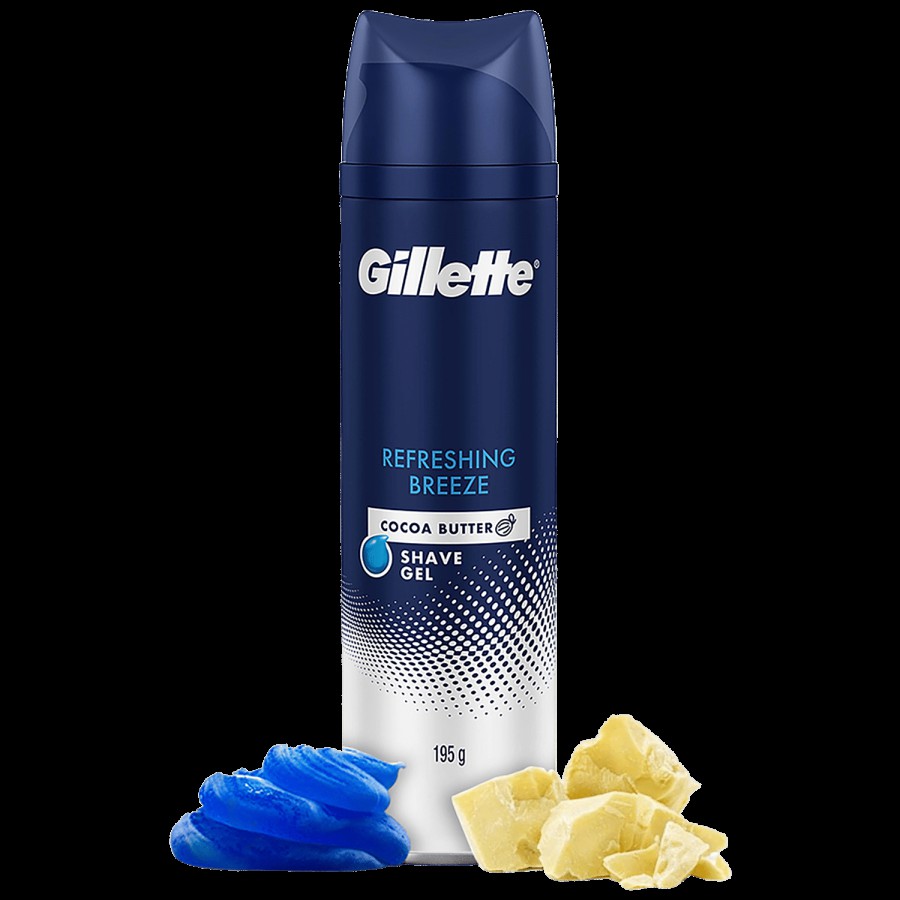 Gillette Refreshing Breeze Shave Gel - Cocoa Butter