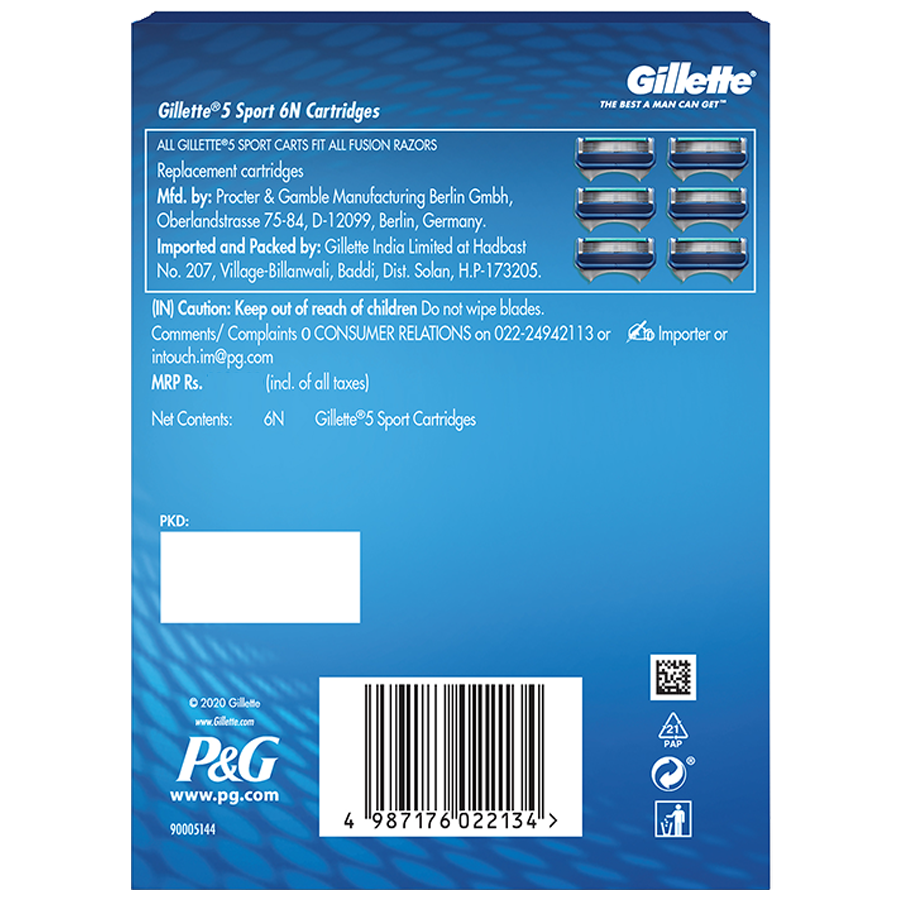 Gillette Sport Razor Cartridges - Smooth Finish