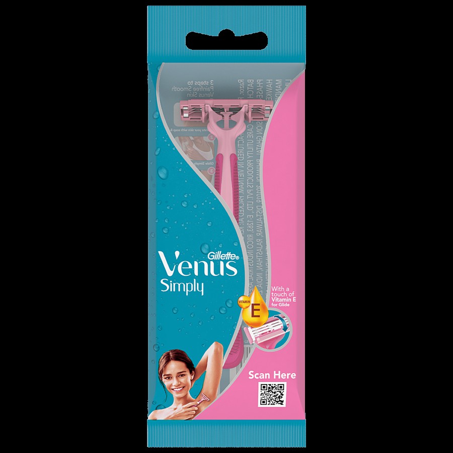 Gillette Venus Simply Venus 3 Blade Hair Removal Razor - For Women