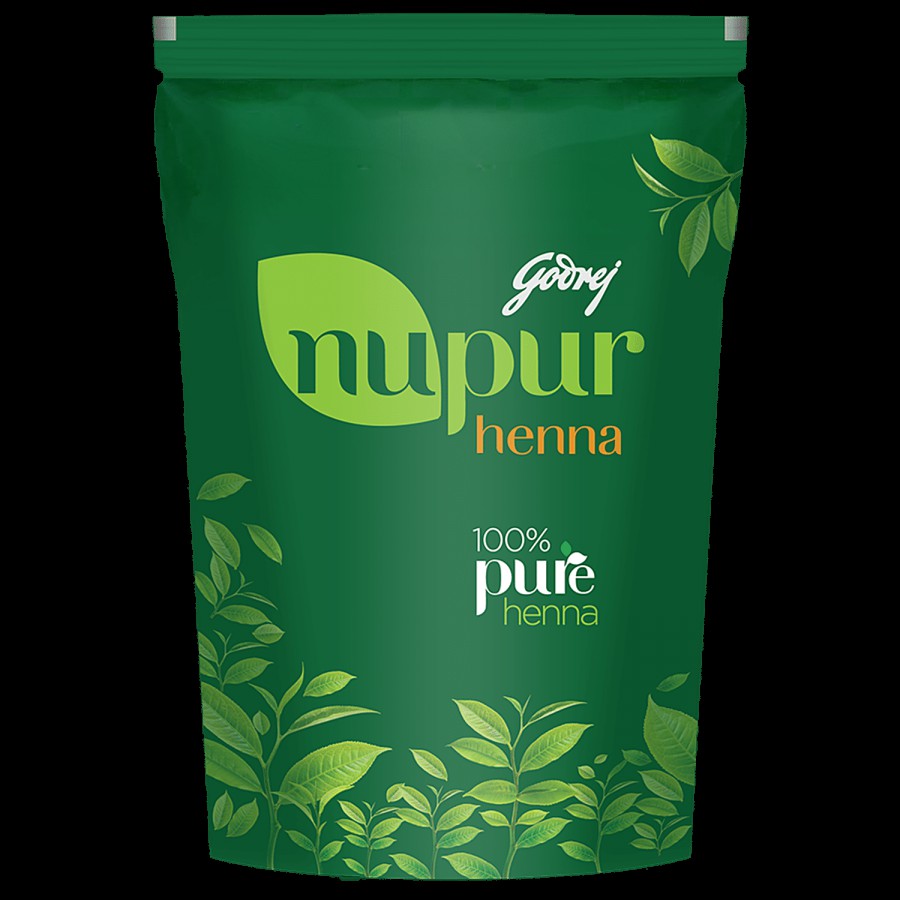 Godrej Nupur 100% Pure Henna/Mehendi - Natural Conditioning & Anti-Dandruff Hair Colour Solution