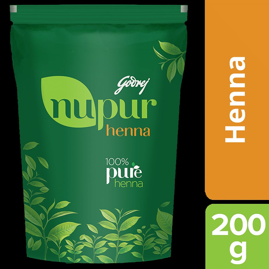 Godrej Nupur 100% Pure Henna/Mehendi - Natural Conditioning & Anti-Dandruff Hair Colour Solution