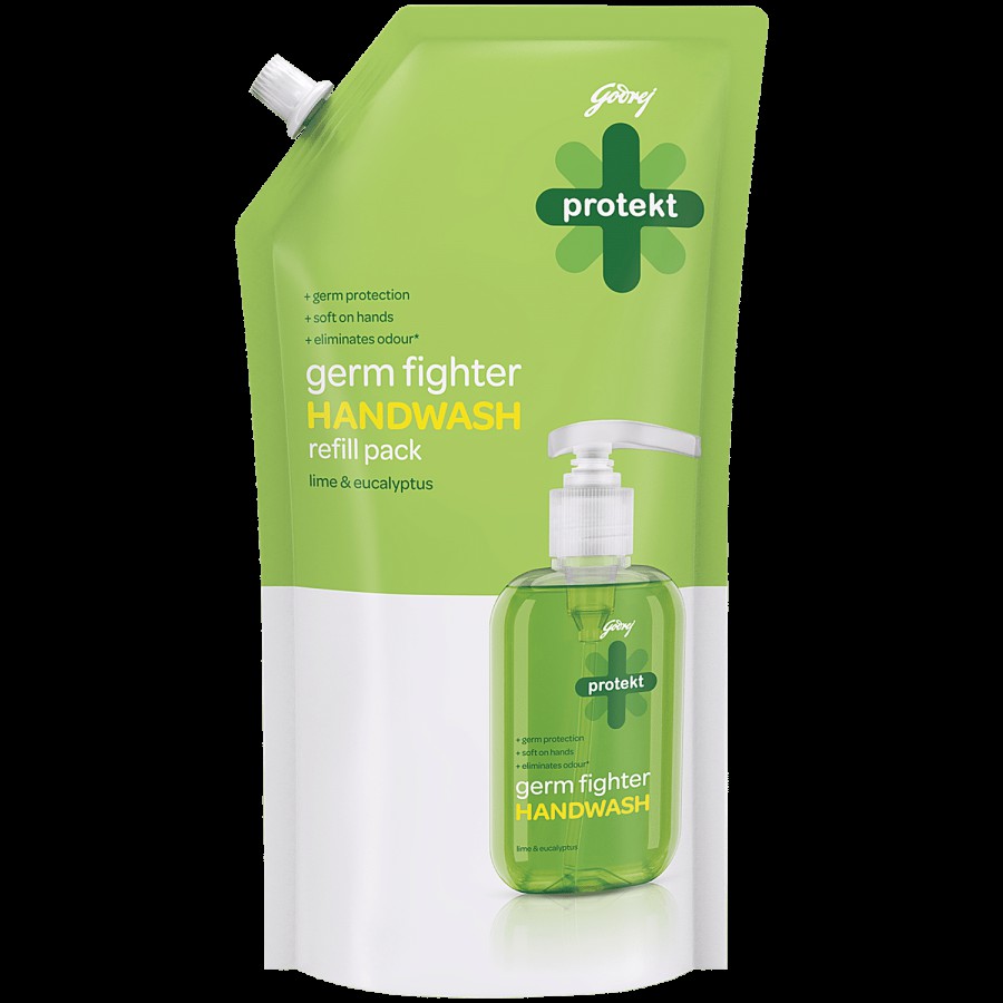 Godrej Protekt Germ Fighter Handwash Refill Pack - Lime & Eucalyptus