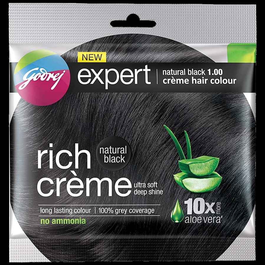 Godrej Rich Creme Hair Colour - Natural Black No.1