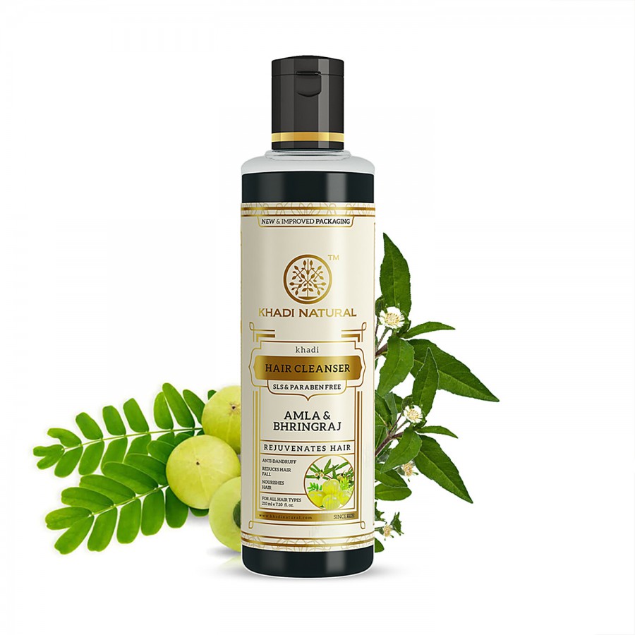 Khadi Natural Amla & Bhringraj Hair Cleanser - SLS & Paraben Free