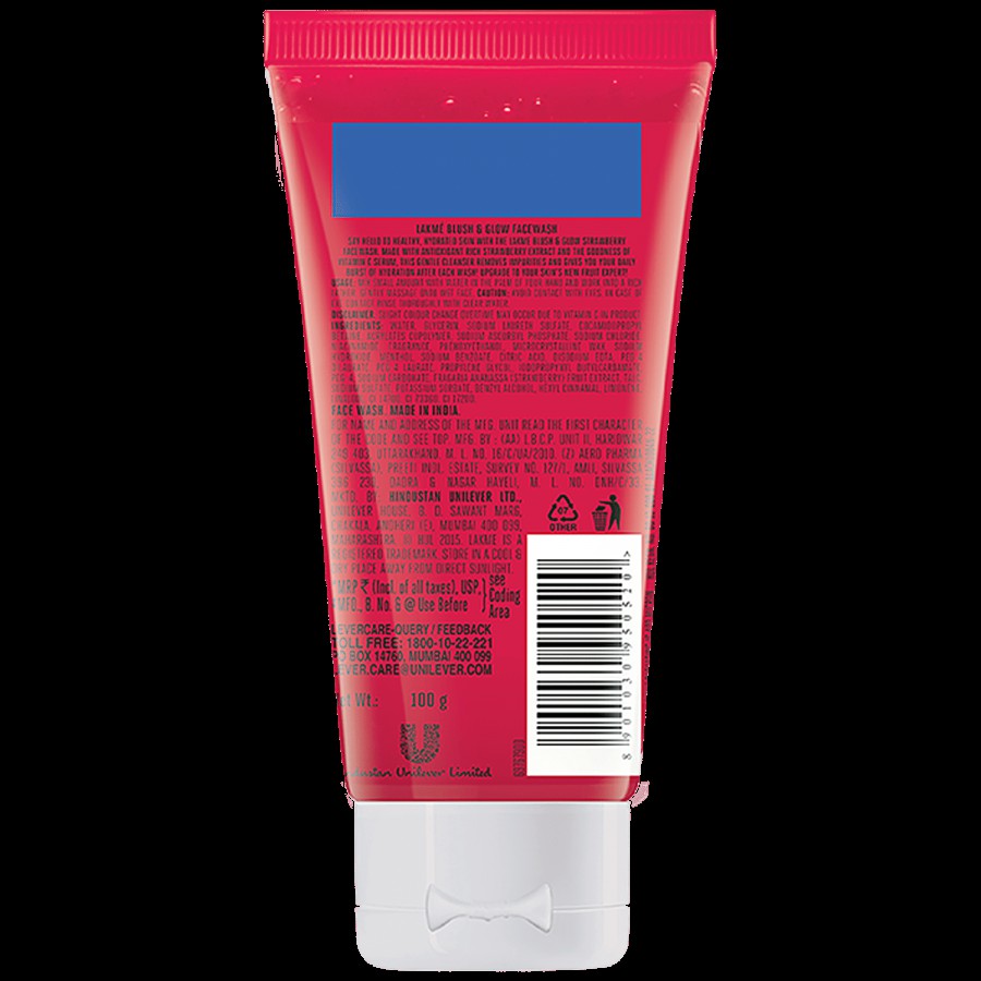 Lakme Blush & Glow Strawberry Freshness Gel Face Wash With Strawberry Extracts