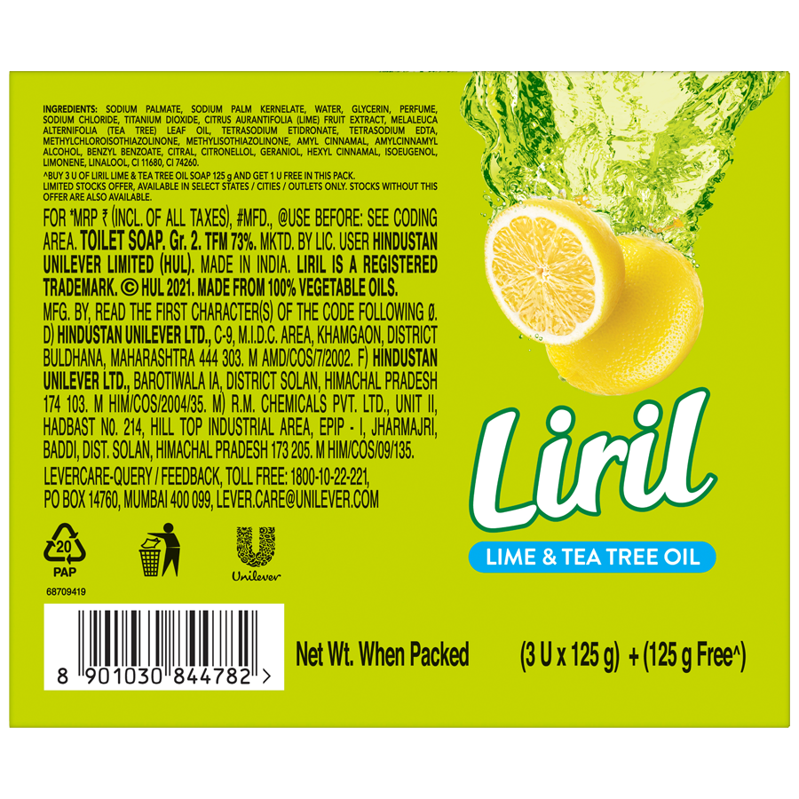 Liril Lemon & Tea Tree Oil Soap