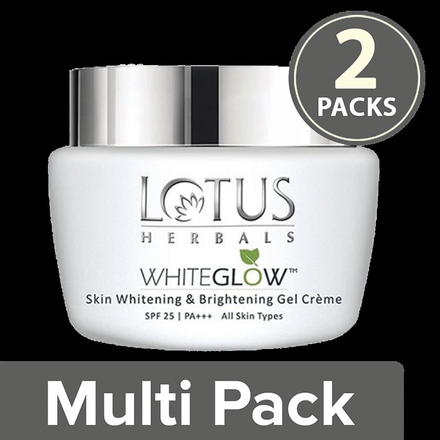 Lotus Herbals Whiteglow Skin Whitening & Brightening Gel Creme PA+++ - SPF 25