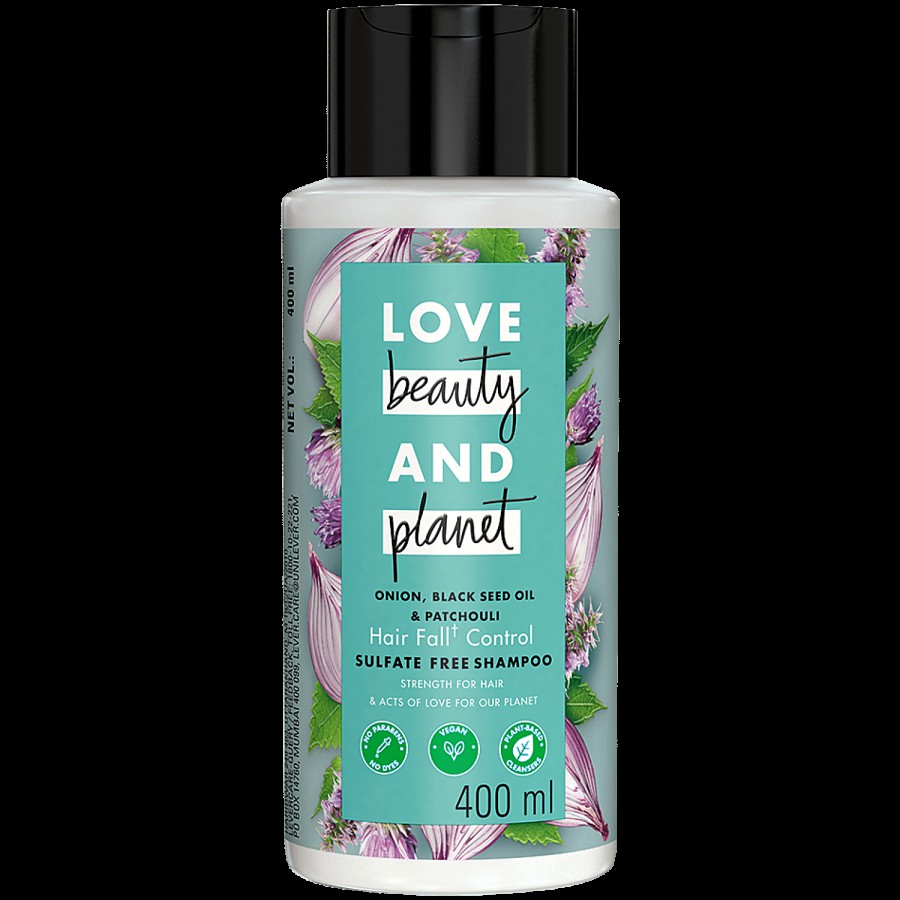 Love Beauty & Planet Blackseed & Patchouli Hairfall Control Sulfate Free Shampoo