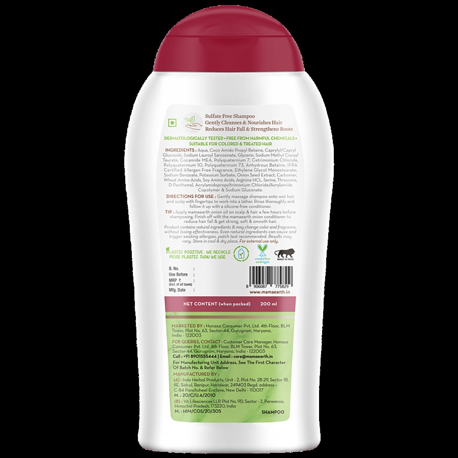 Mamaearth Onion Shampoo - With Plant Keratin