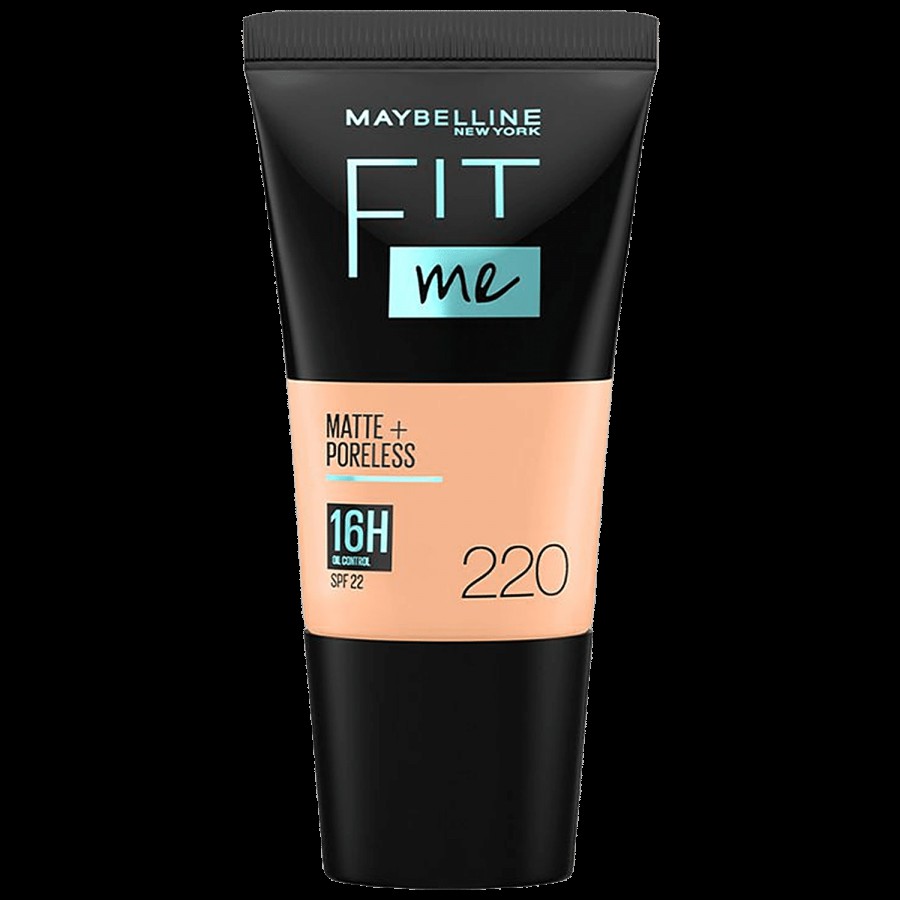 Maybelline New York Fit Me Matte+Poreless Liquid Foundation - 220 Natural Beige