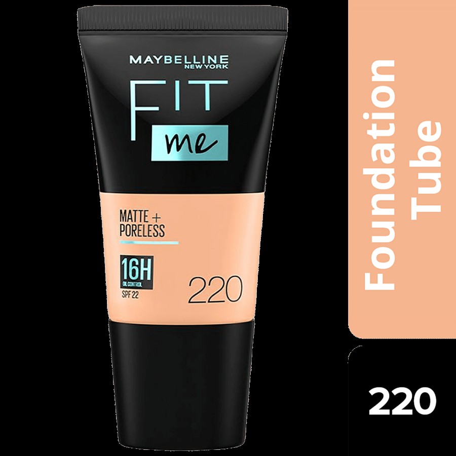 Maybelline New York Fit Me Matte+Poreless Liquid Foundation - 220 Natural Beige