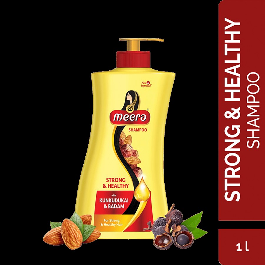 Meera Strong & Healthy Shampoo - Kunkudukai & Badam