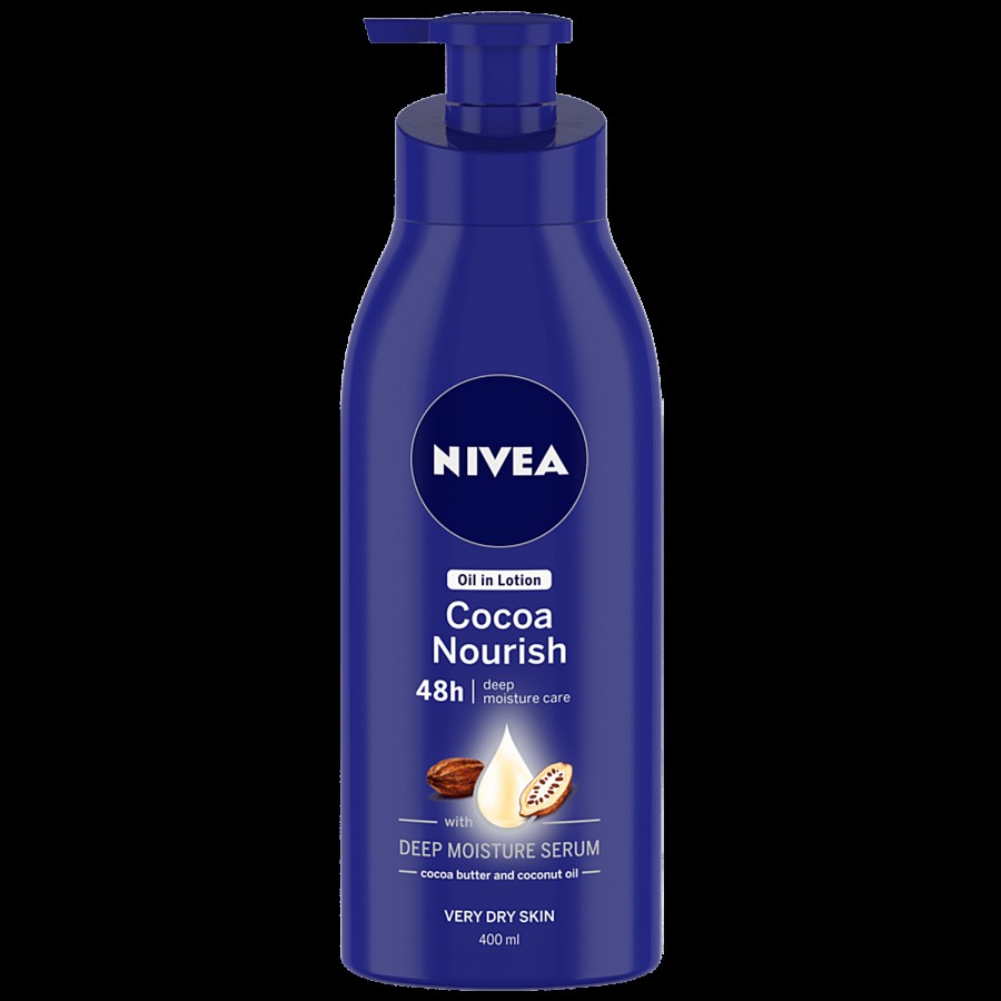 NIVEA Cocoa Nourish Body Lotion For Very Dry Skin - With Coconut Oil & Cocoa Butter