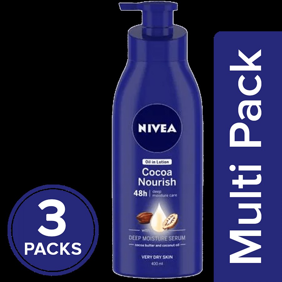 NIVEA Cocoa Nourish Body Lotion For Very Dry Skin - With Coconut Oil & Cocoa Butter