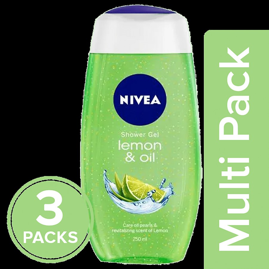 NIVEA Lemon & Oil Shower Gel - Pampering Care With Refreshing Scent Of Lemon