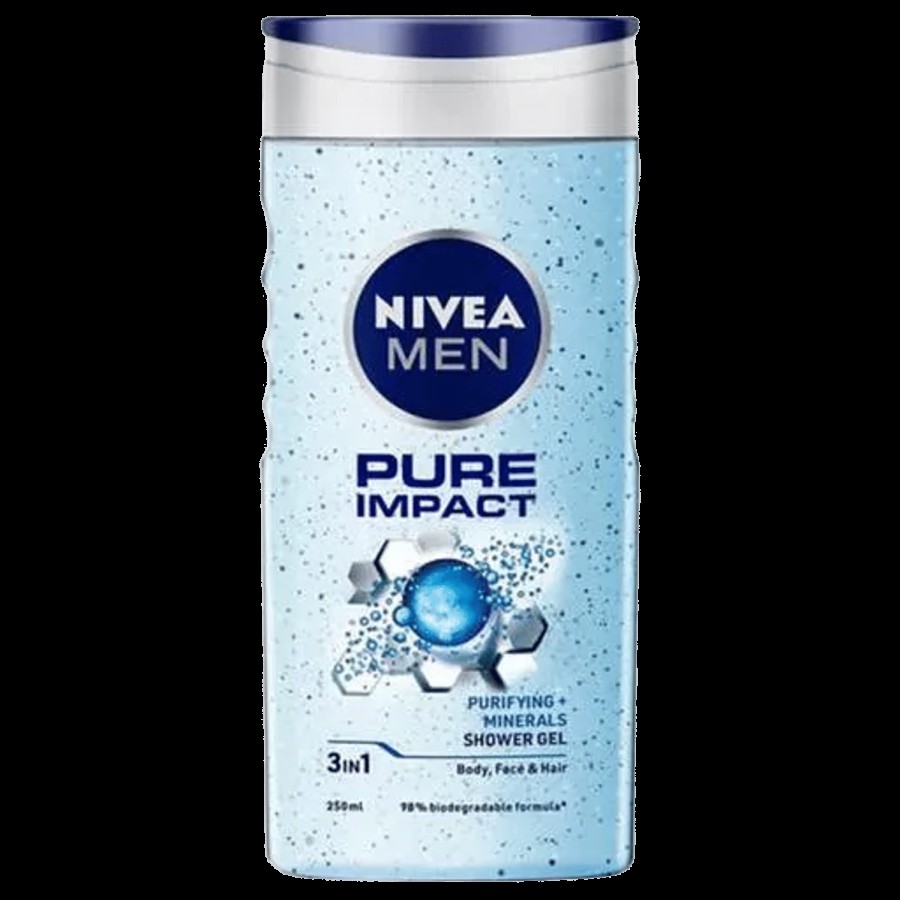 NIVEA Men Pure Impact 3 In 1 Shower Gel