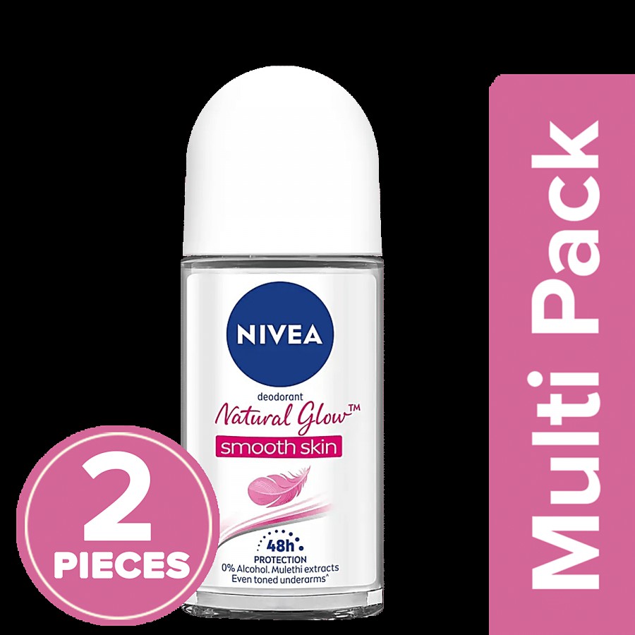 NIVEA Whitening Smooth Skin Women Deodorant Roll-On For 48H Protection