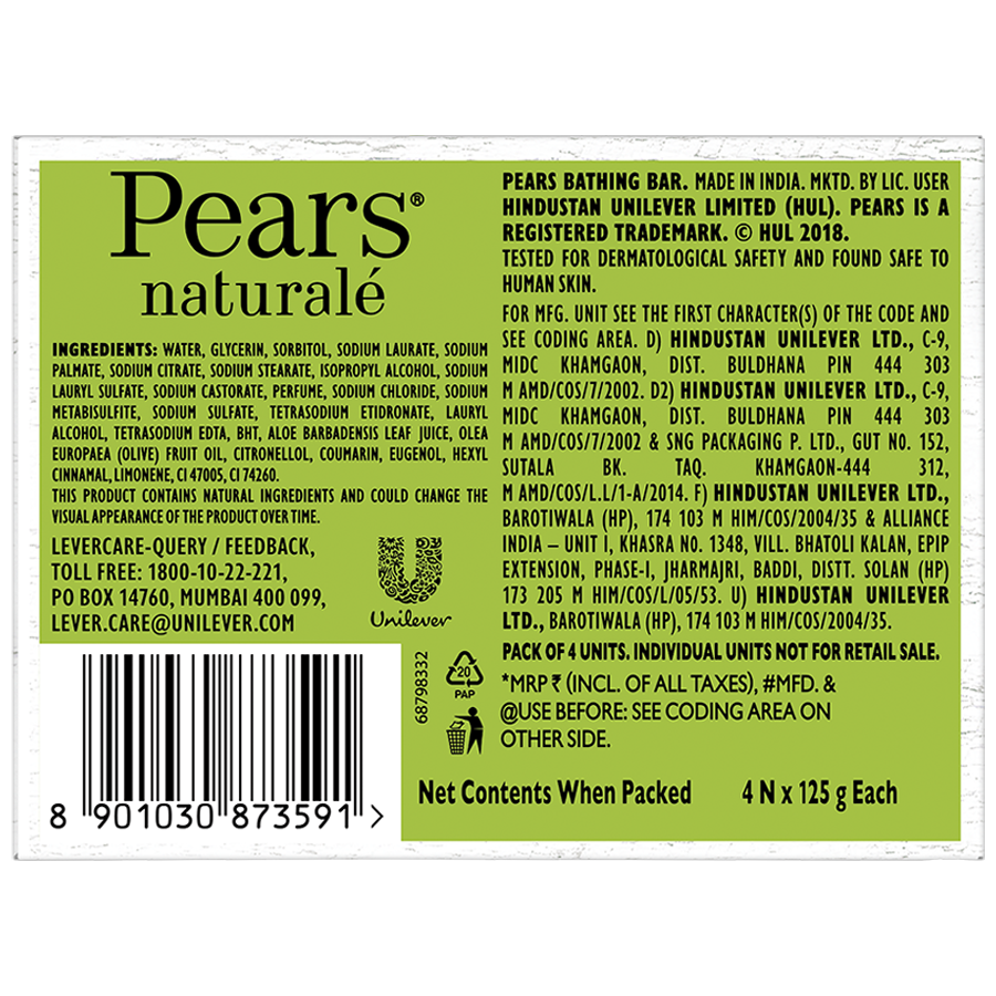 Pears Naturale Aloe Vera Detoxifying Bathing Bar