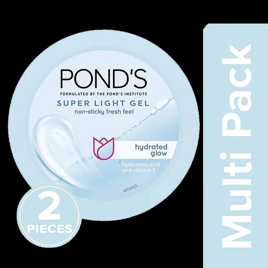 Ponds Super Light Gel Moisturiser - With Hyaluronic Acid & Vitamin E