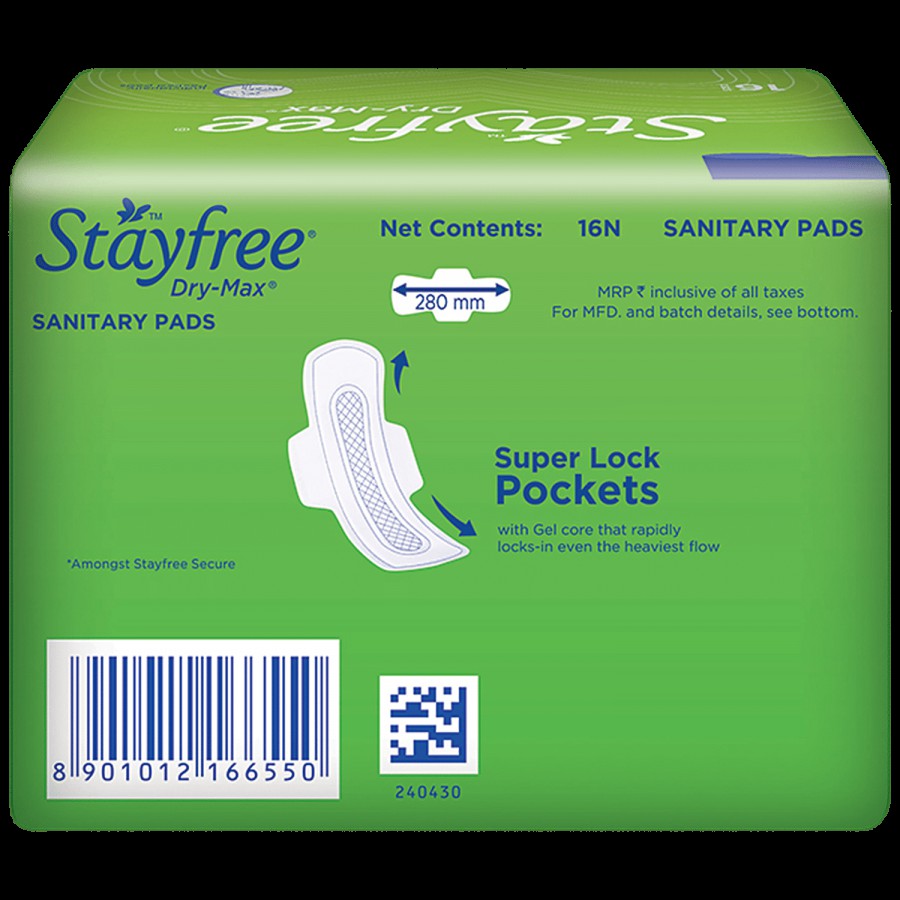 STAYFREE Sanitary Pads - Dry-Max Ultra-Dry