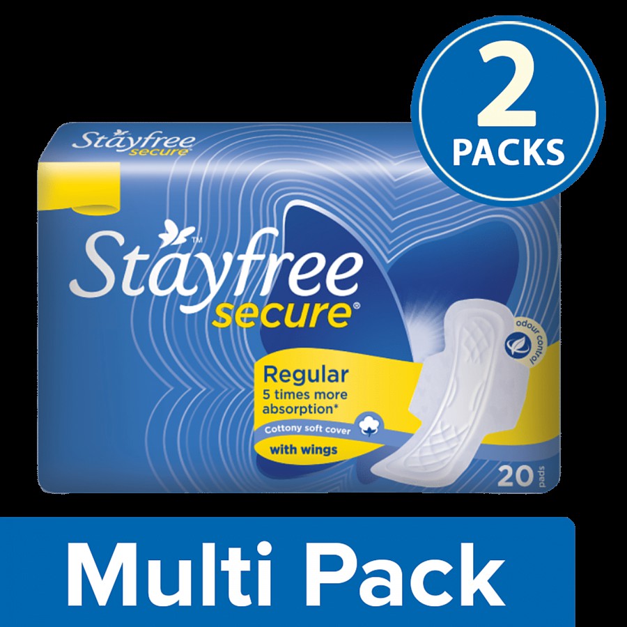 STAYFREE Sanitary Pads - Secure Cottony Soft With Wings