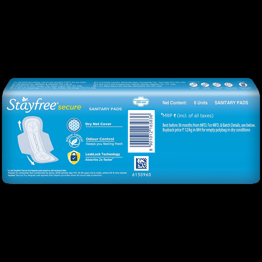 STAYFREE Secure Dry Cover With Wings XL