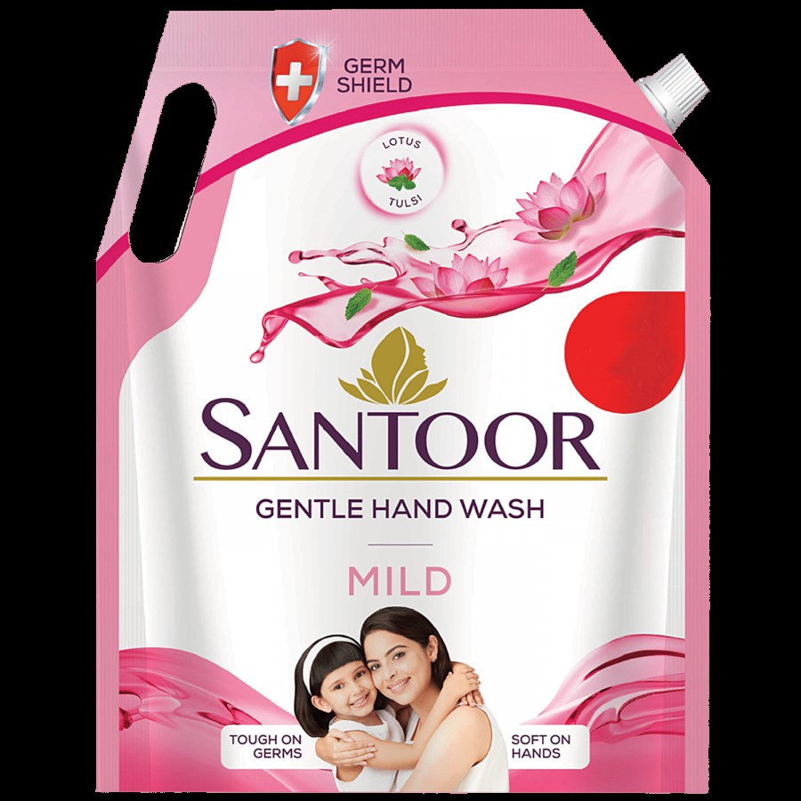 Santoor Mild Gentle Handwash - Lotus & Tulsi