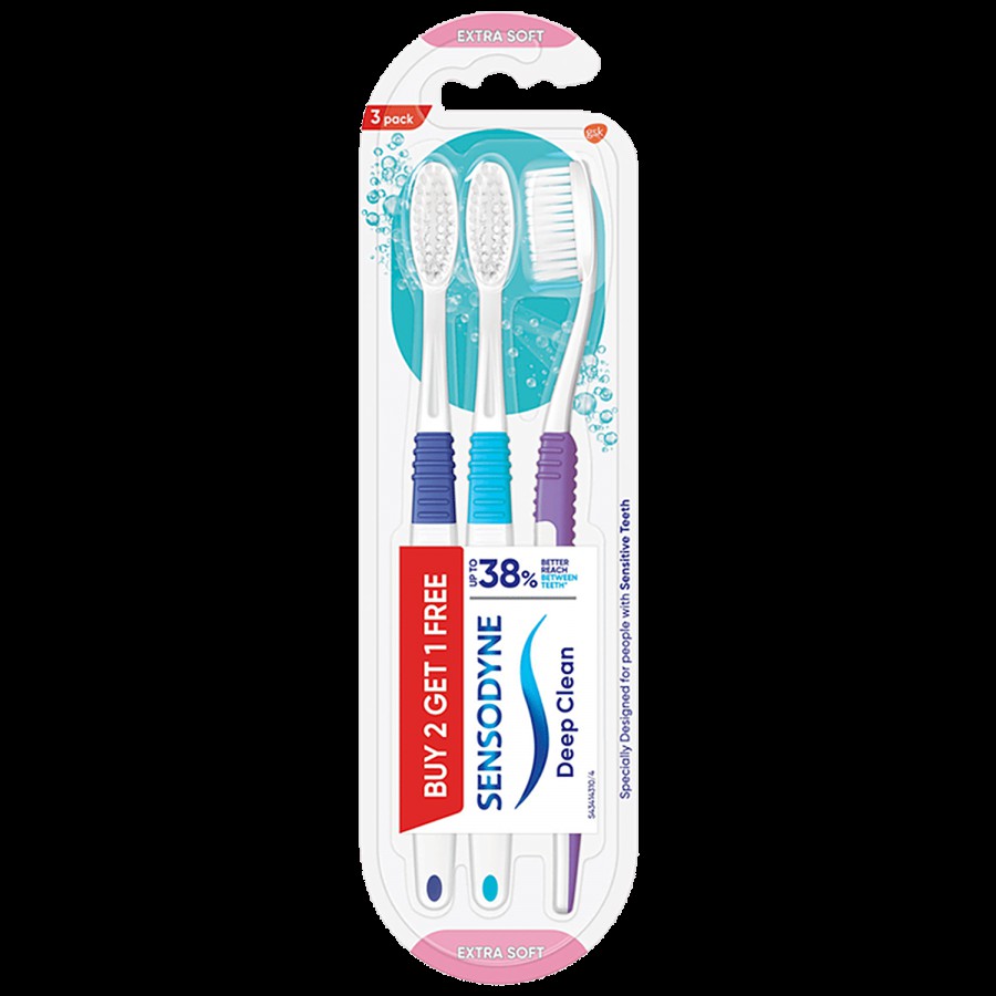 Sensodyne Deep Clean Toothbrush - With Extra Soft & Microfine Bristles