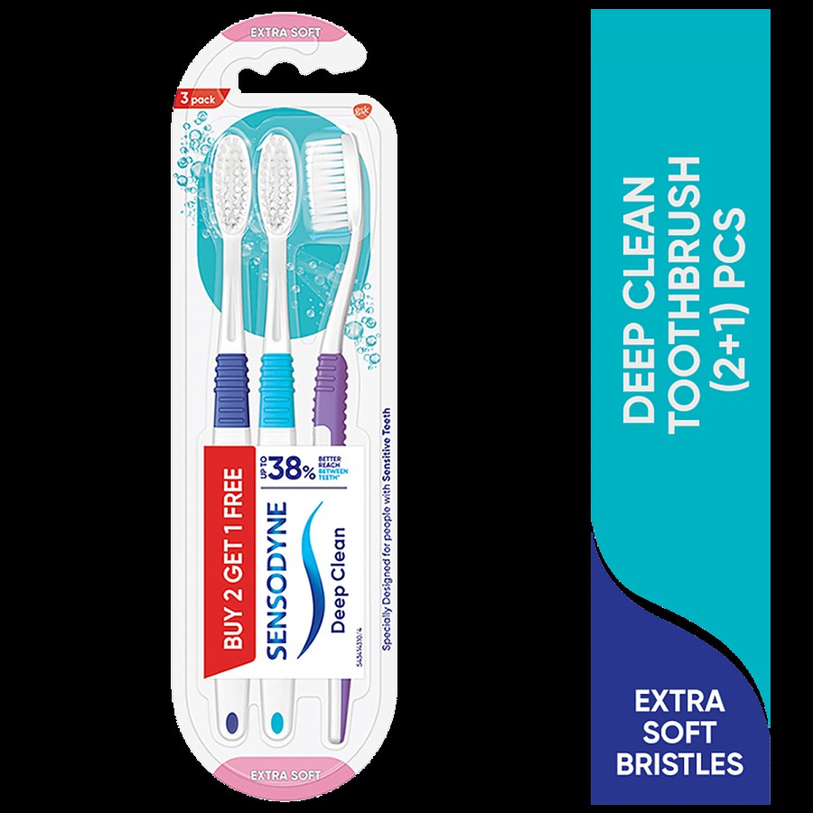 Sensodyne Deep Clean Toothbrush - With Extra Soft & Microfine Bristles