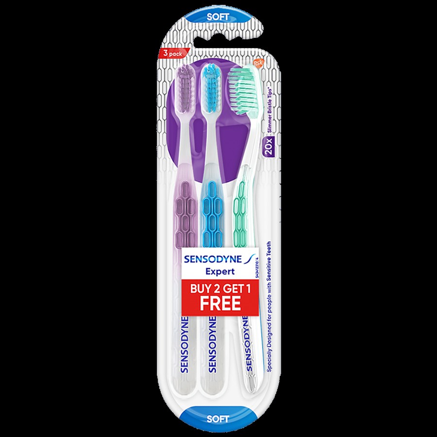 Sensodyne Expert Toothbrush - With 20x Slimmer & Soft Cross-Active Bristles