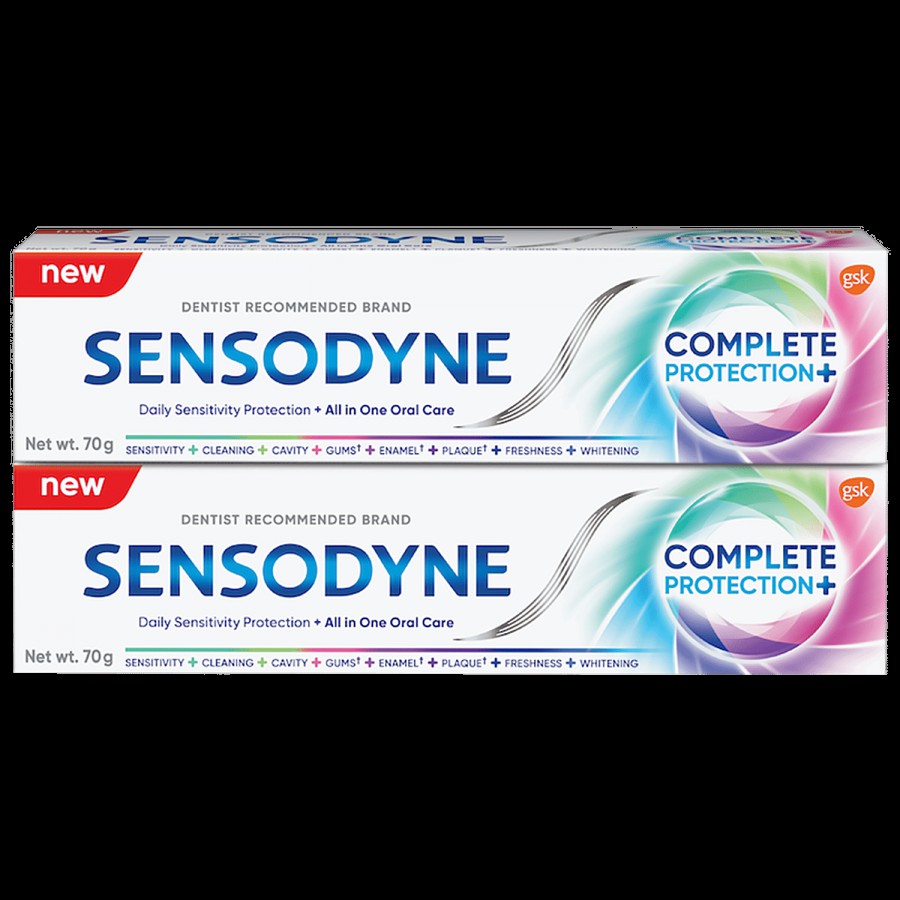 Sensodyne Toothpaste Complete Protection+ Combo Pack - All In One Daily Oral Care For Sensitive Teeth