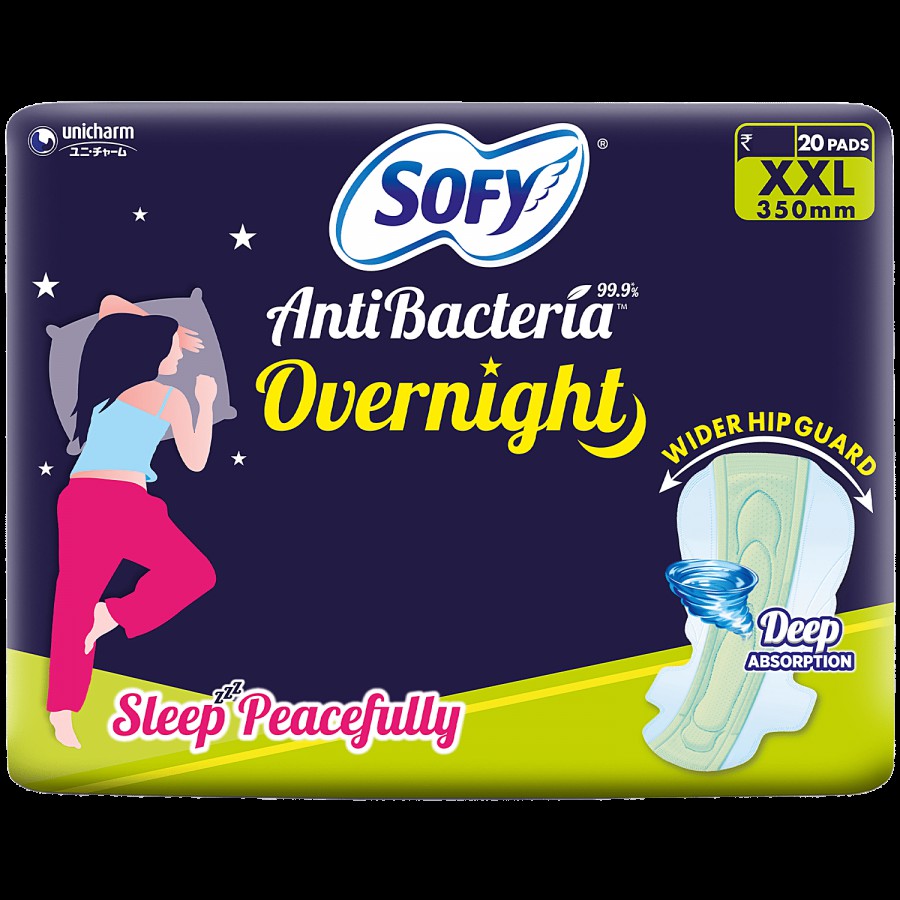 Sofy Anti-Bacteria Overnight Pads - XXL