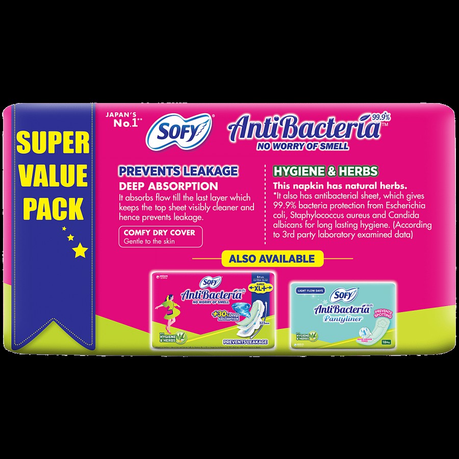 Sofy Anti-Bacteria Sanitary Pad - Extra-Long