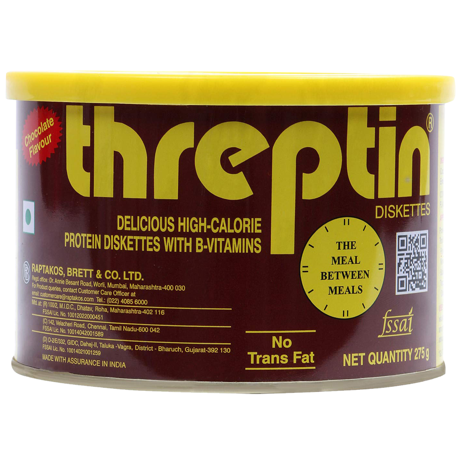 Threptin High-Calorie Protein Diskettes With B-Vitamins - Chocolate Flavour