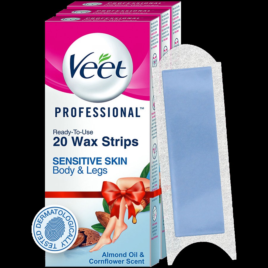 Veet Professional Waxing Strips Kit for Sensitive Skin