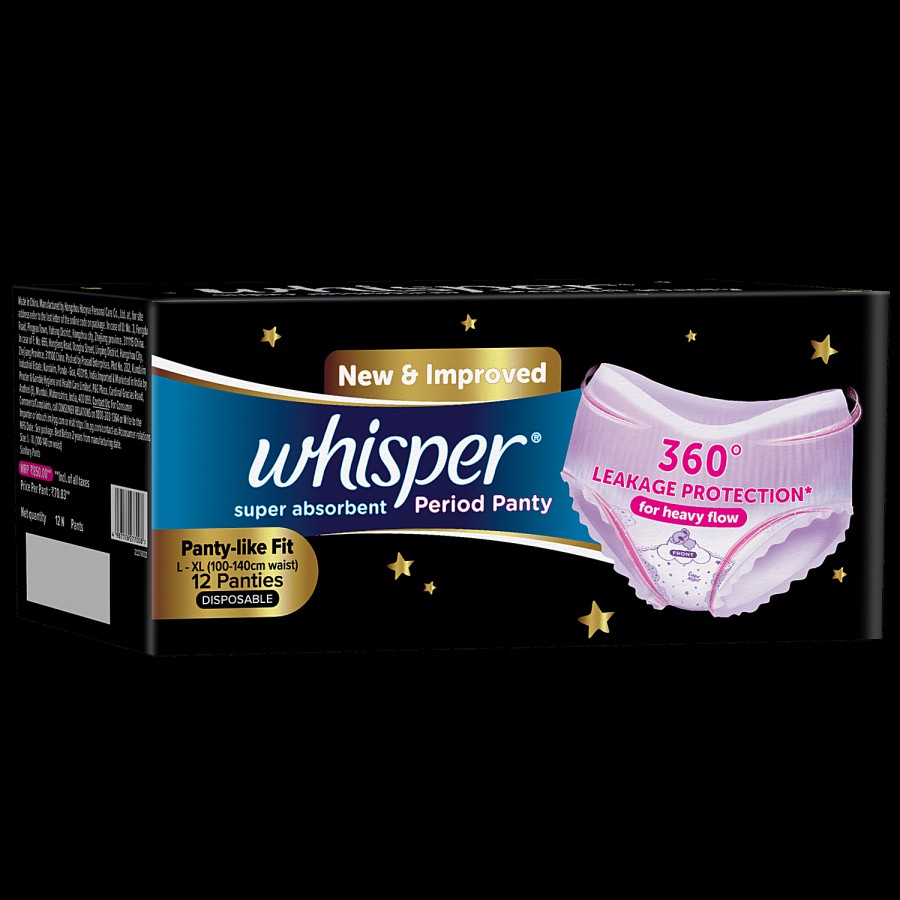 Whisper Bindazzz Nights Period Panty